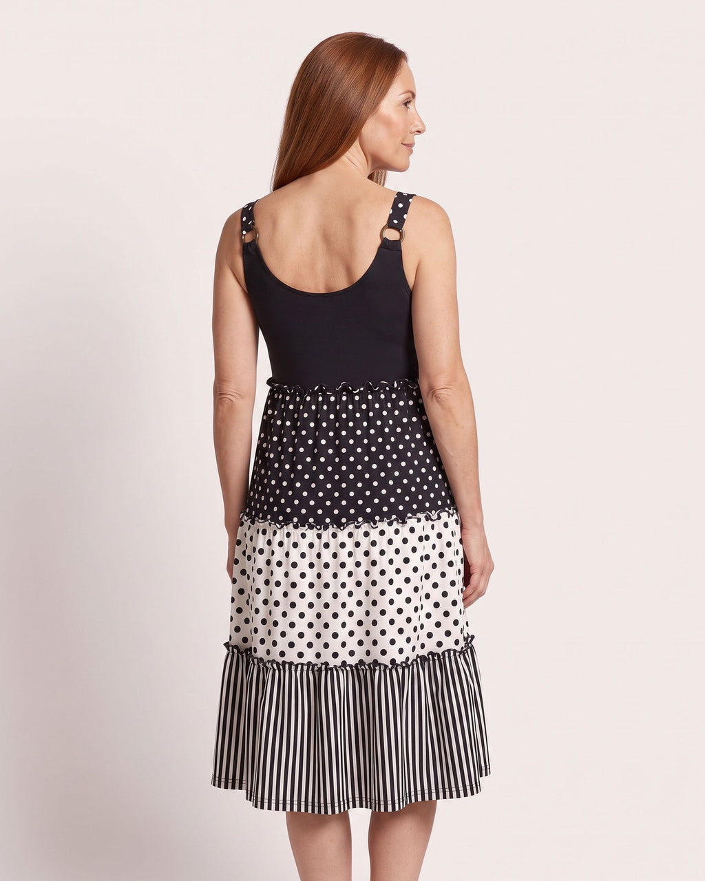 The Ramatuelle Sundress - [Black Geometric] - back