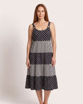 The Ramatuelle Sundress - [Black Geometric] - front