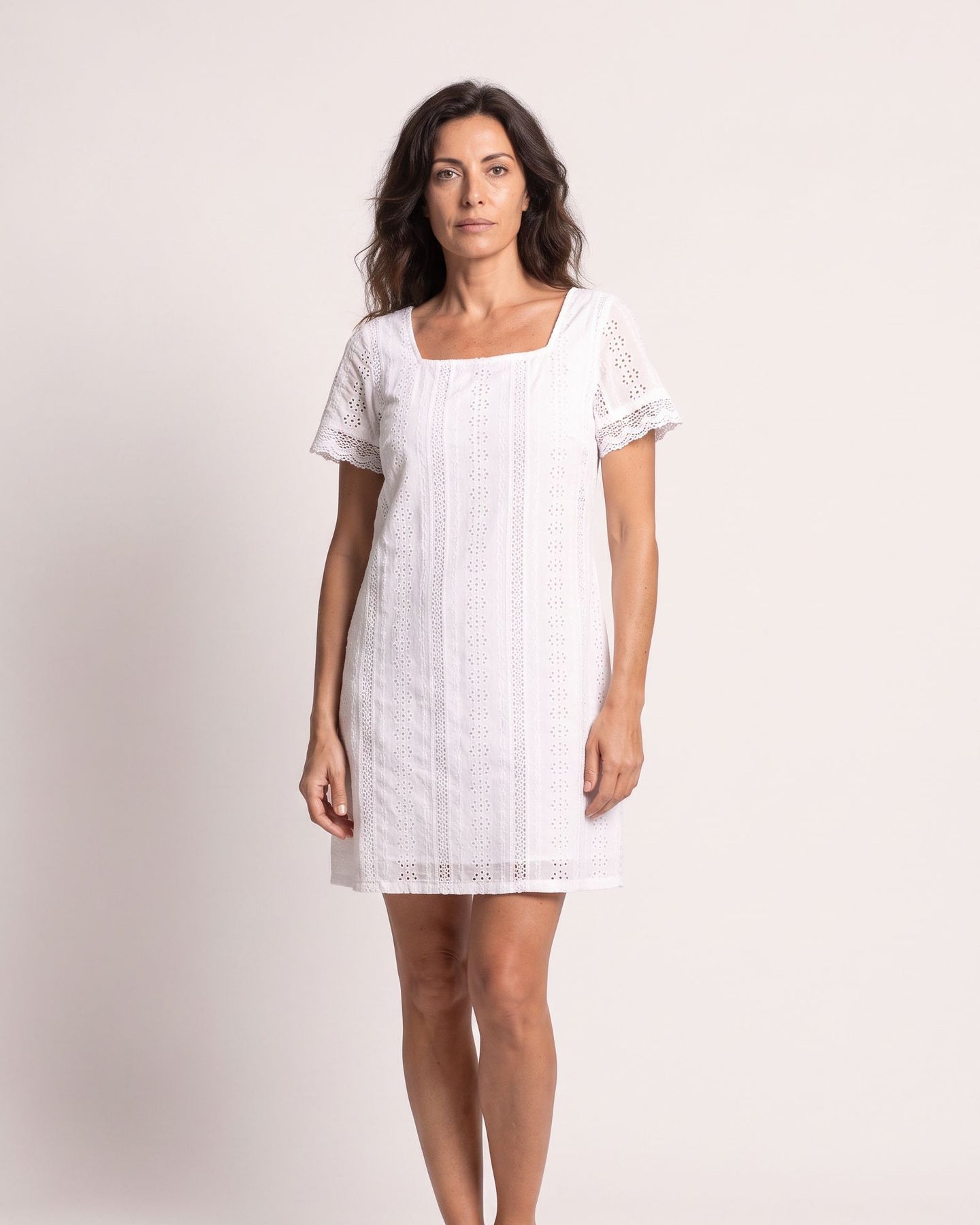 The Rhodes Sundress - [Beige] - front