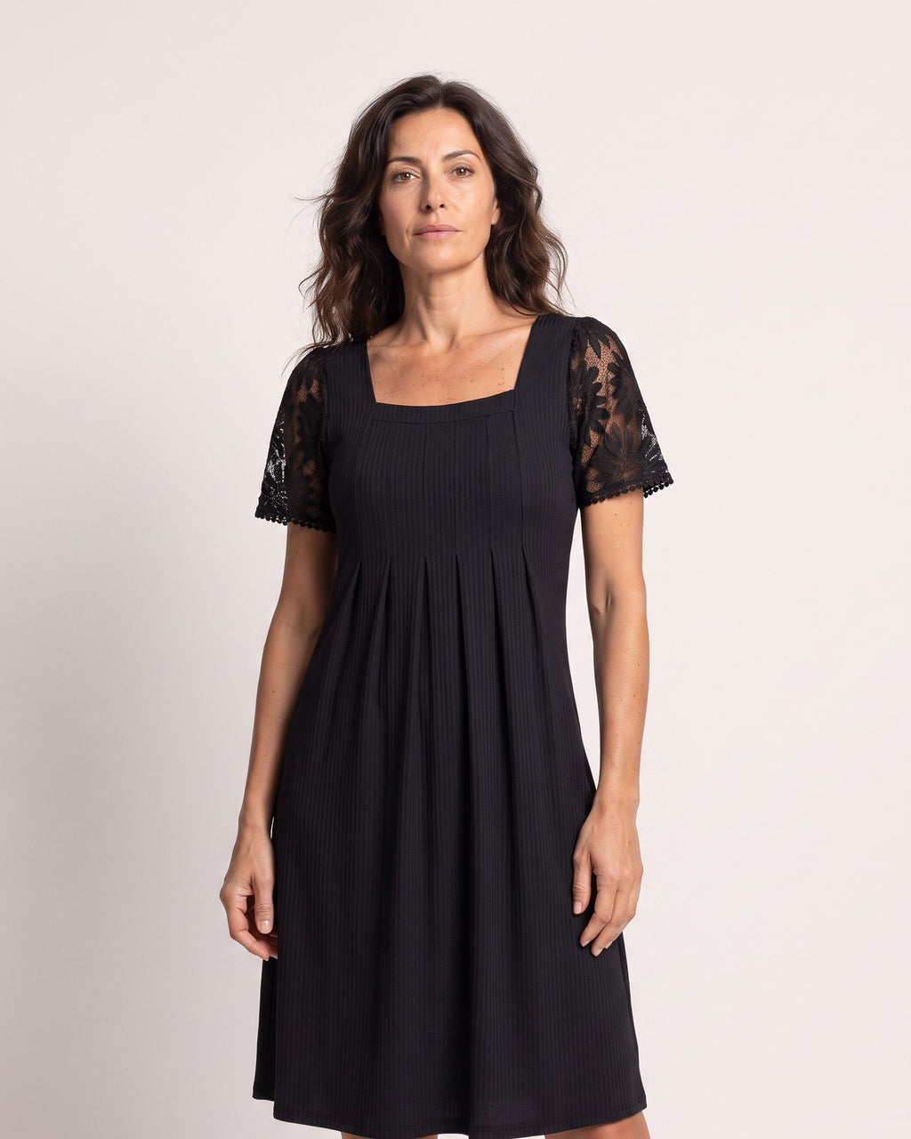 The Rhodes Sundress - [Black] - front