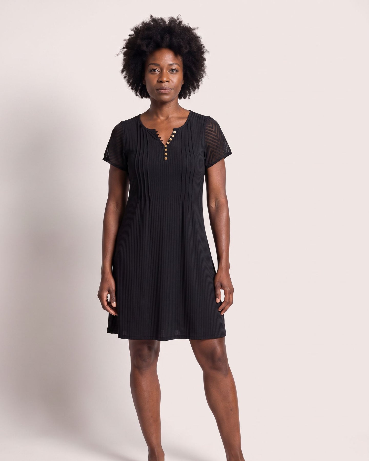 The Saint-Tropez Sundress - [Black] - front