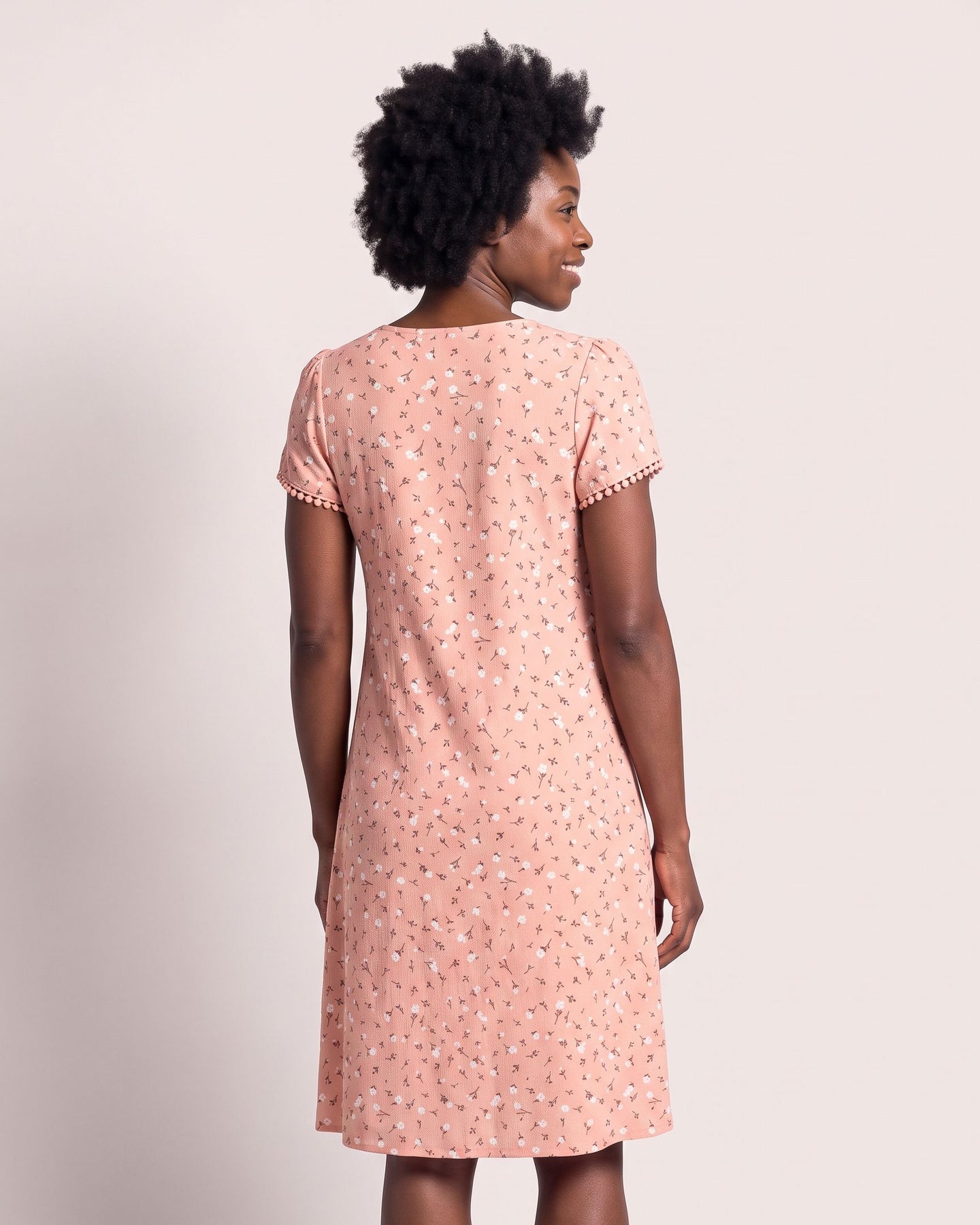 The Saint-Tropez Sundress - [Dusty Pink Floral] - back