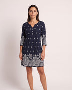 The Sanary Sundress - [Navy Patchwork] - front