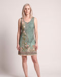 The Santorini Sundress - [Green Floral] - front