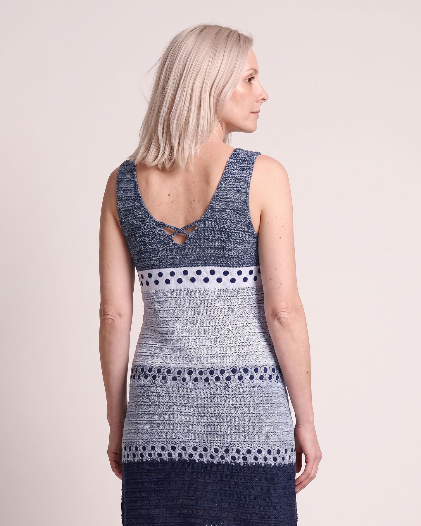 The Santorini Sundress - [Multi Stripe] - back