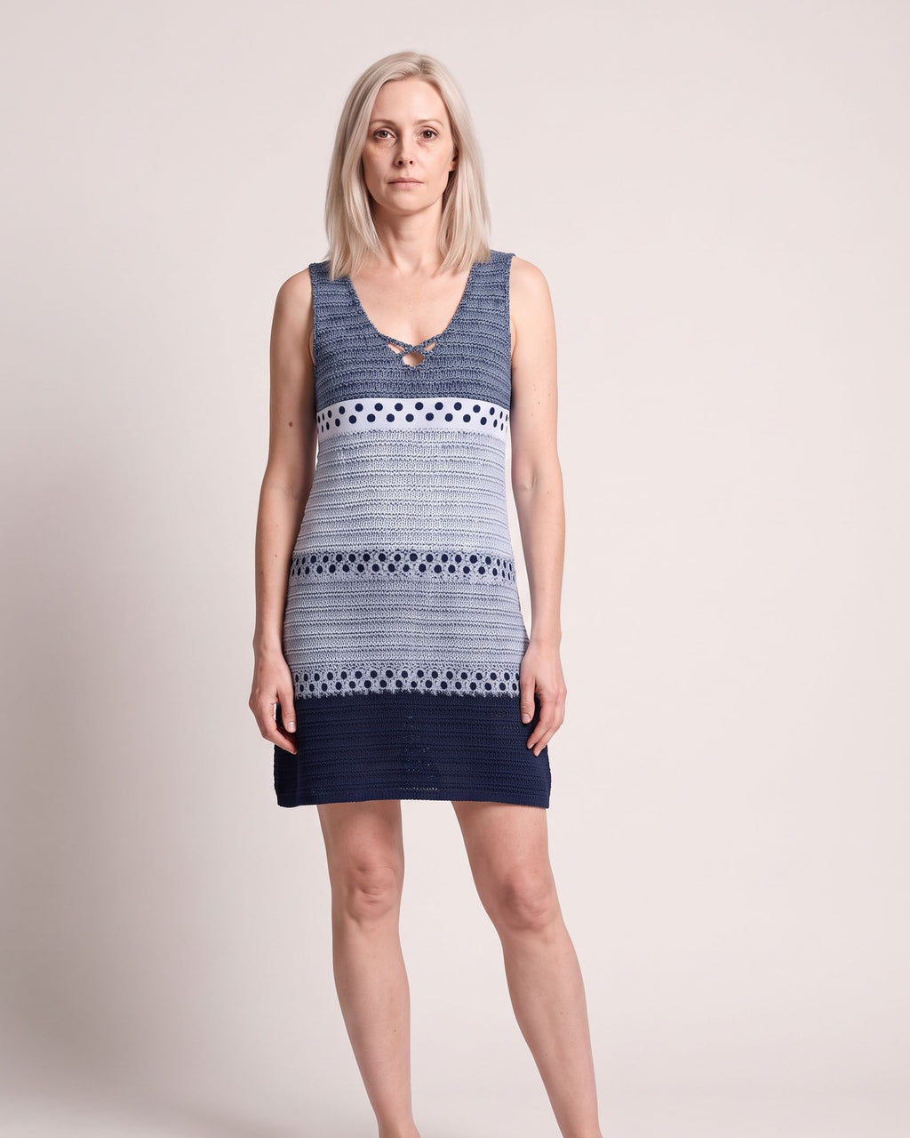 The Santorini Sundress - [Multi Stripe] - front