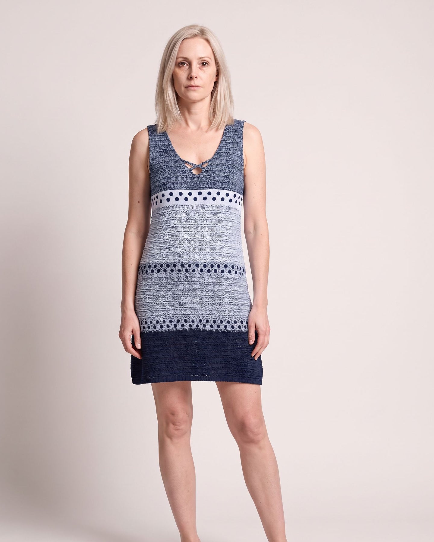 The Santorini Sundress - [Multi Stripe] - front