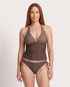 The Sifnos Tankini - [Brown] - front
