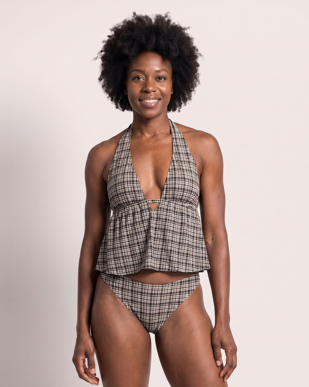 The Spetses Tankini - [Dark Grey] - front