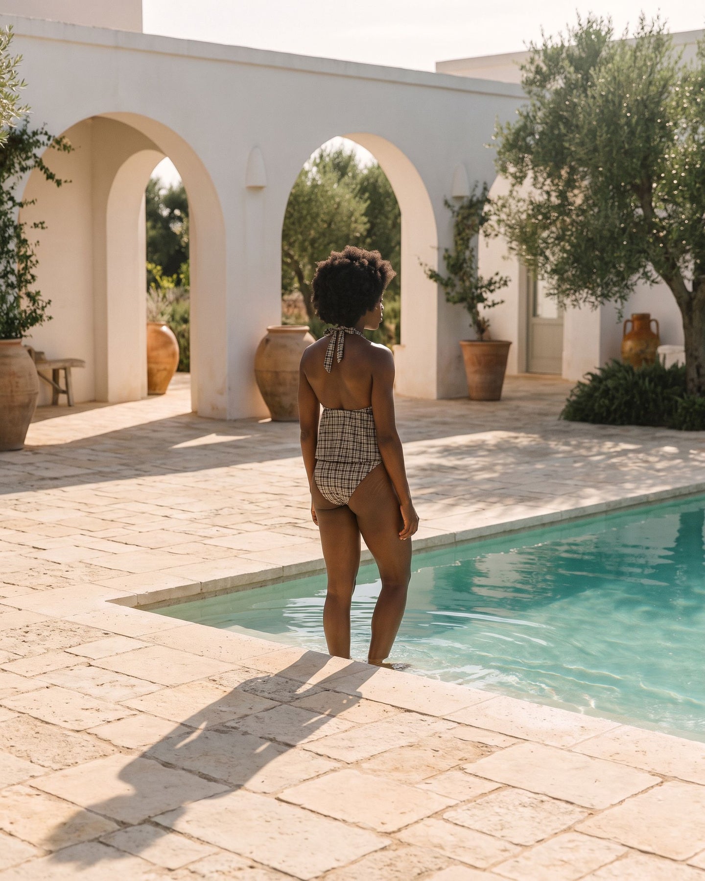 The Spetses Tankini - [Dark Grey] - lifestyle