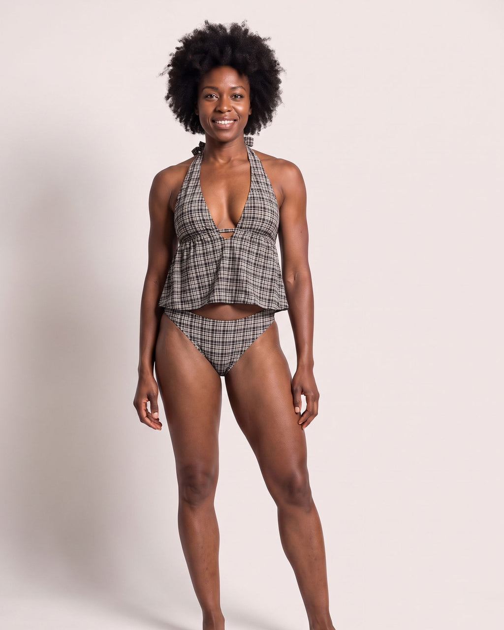 The Spetses Tankini - [Grey] - front
