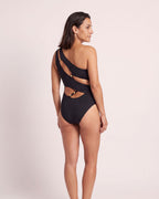 The Tellaro Swimsuit - [Black] - back