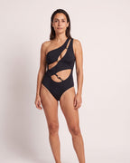 The Tellaro Swimsuit - [Black] - front