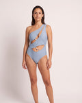 The Tellaro Swimsuit - [Sky Blue] - front
