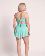 The Tropea Beach Skirt - [Green] - back