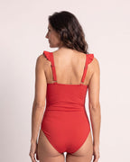 The Vernazza Swimsuit - [Red] - back