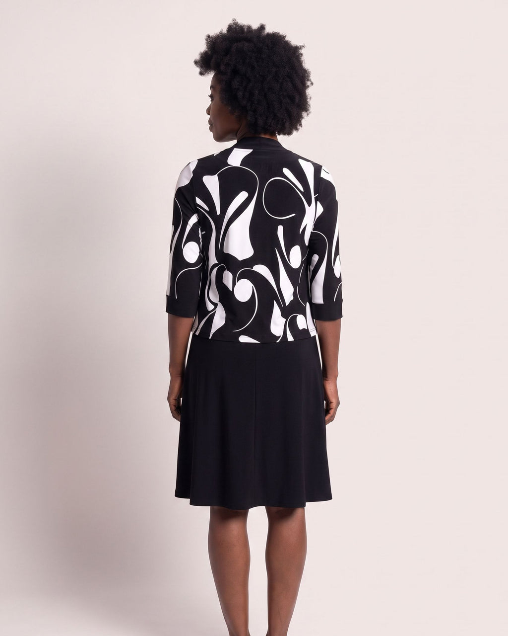 The Villefranche Sundress - [Black Geometric] - back