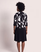 The Villefranche Sundress - [Black Geometric] - back