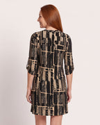 The Èze Sundress - [Black Geometric] - back