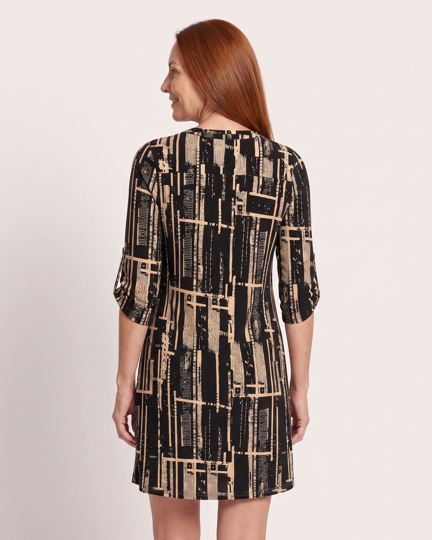 The Èze Sundress - [Black Geometric] - back