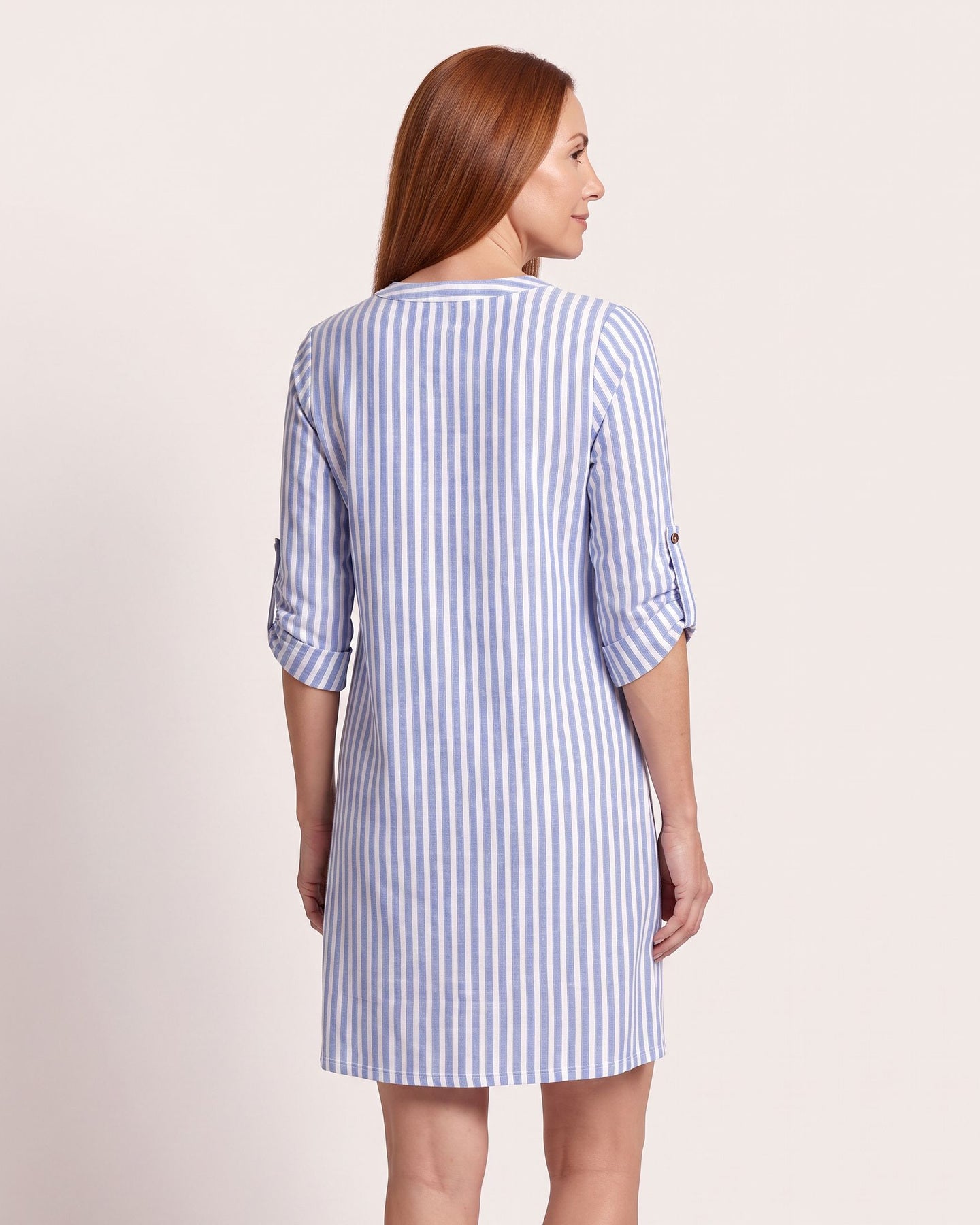 The Èze Sundress - [Blue Striped] - back