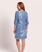 The Èze Sundress - [Blue Tribal] - back